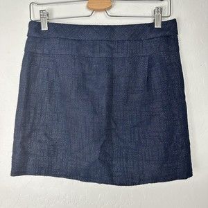J. Crew Women's Navy Mini Skirt Sparkle Glitter Size 2